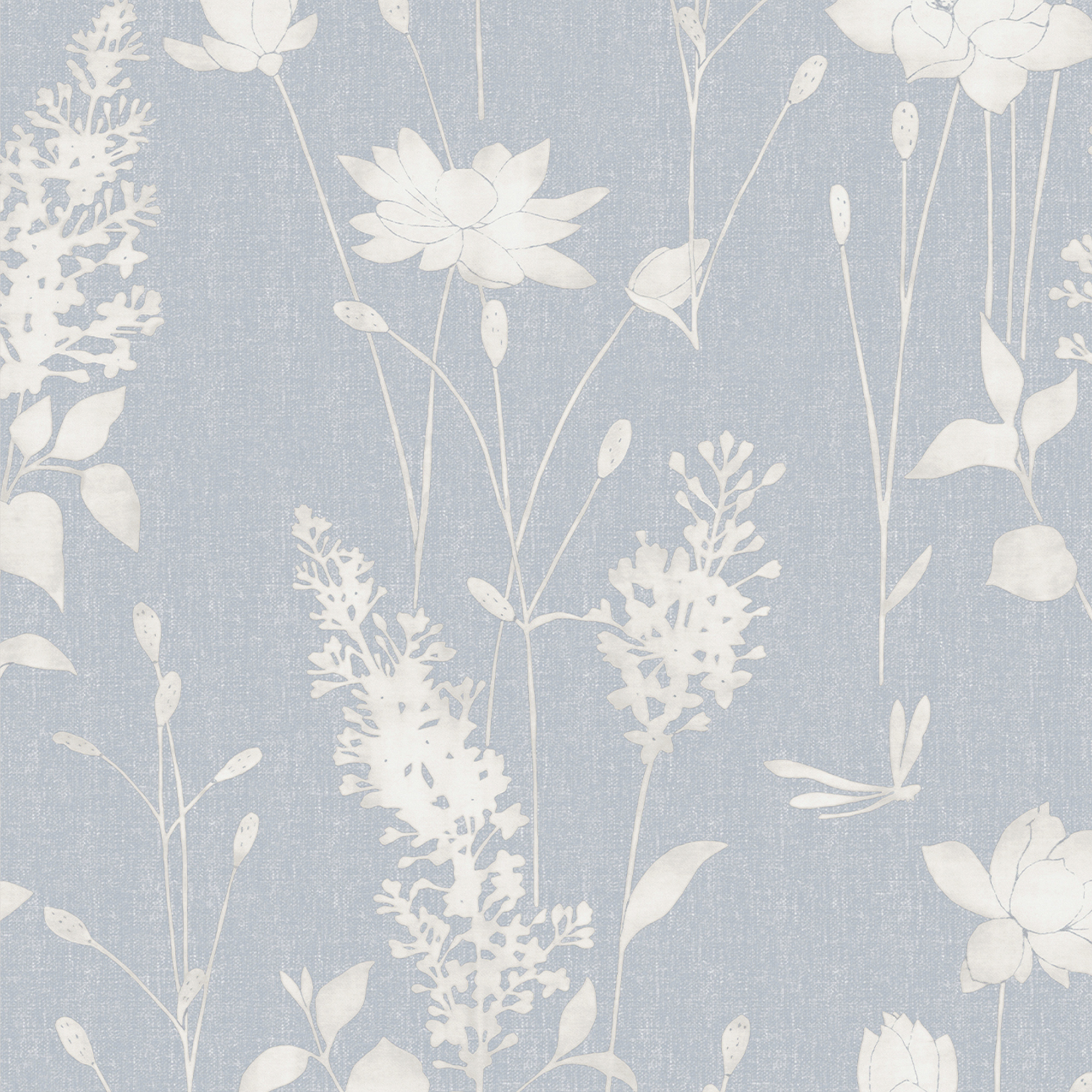 Chalk Blue Fabric, Wallpaper and Home Decor