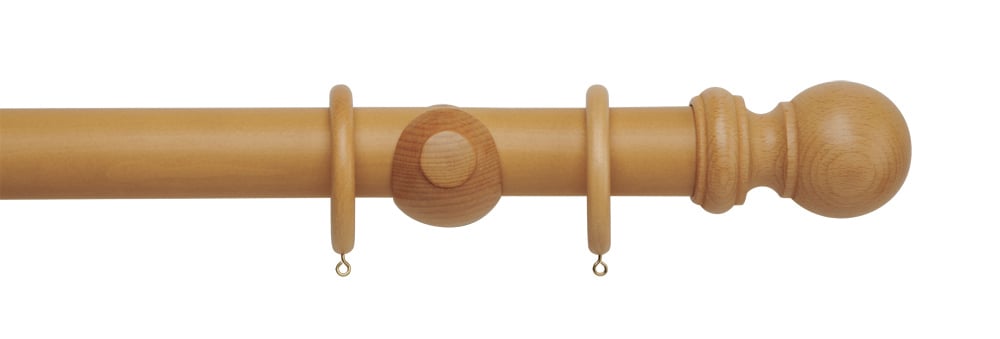 Rolls Woodline Ball 50mm Wood Curtain Pole