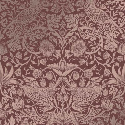 William Morris at Home Strawberry Thief Fibrous Wallpaper