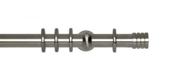 Rolls Neo Metal Curtain Pole 28mm Stud Stainless Steel