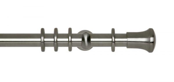 Rolls Neo Metal Curtain Pole 28mm Trumpet Stainless Steel