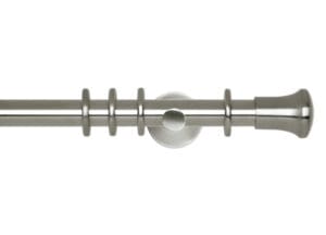 Rolls Neo Metal Curtain Pole 28mm Trumpet Stainless Steel Cylinder