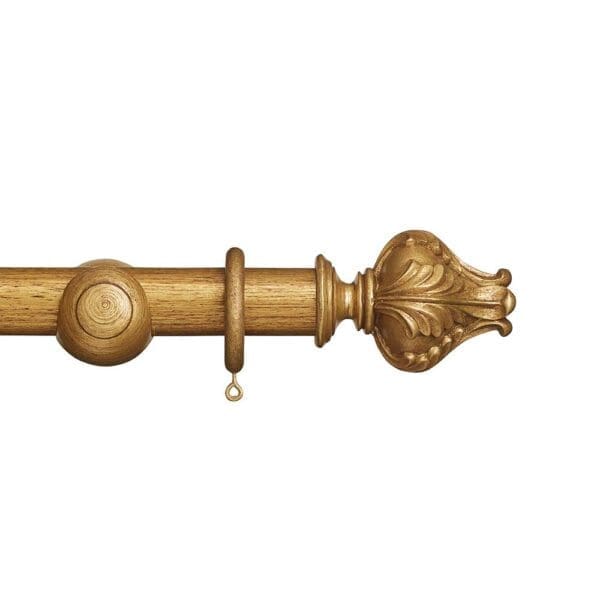 Rolls Museum 35mm Wooden Curtain Pole Vienna Antique Gilt