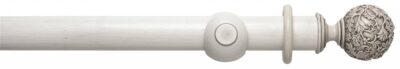 Rolls Modern Country Floral Ball 55mm Wood Curtain Pole