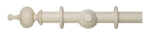 Rolls Museum 35mm Wooden Curtain Pole Boudoir Antique White