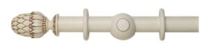 Rolls Museum 35mm Wooden Curtain Pole Pantheon Antique White