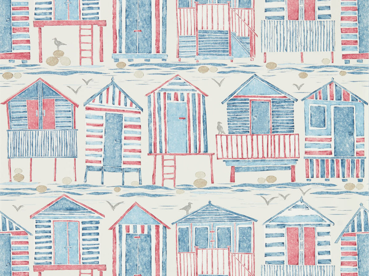 Sanderson Port Isaac Beach Huts Wallpaper - The Home of Interiors Sanderson Port Isaac Beach Huts Wallpaper - The Home of Interiors