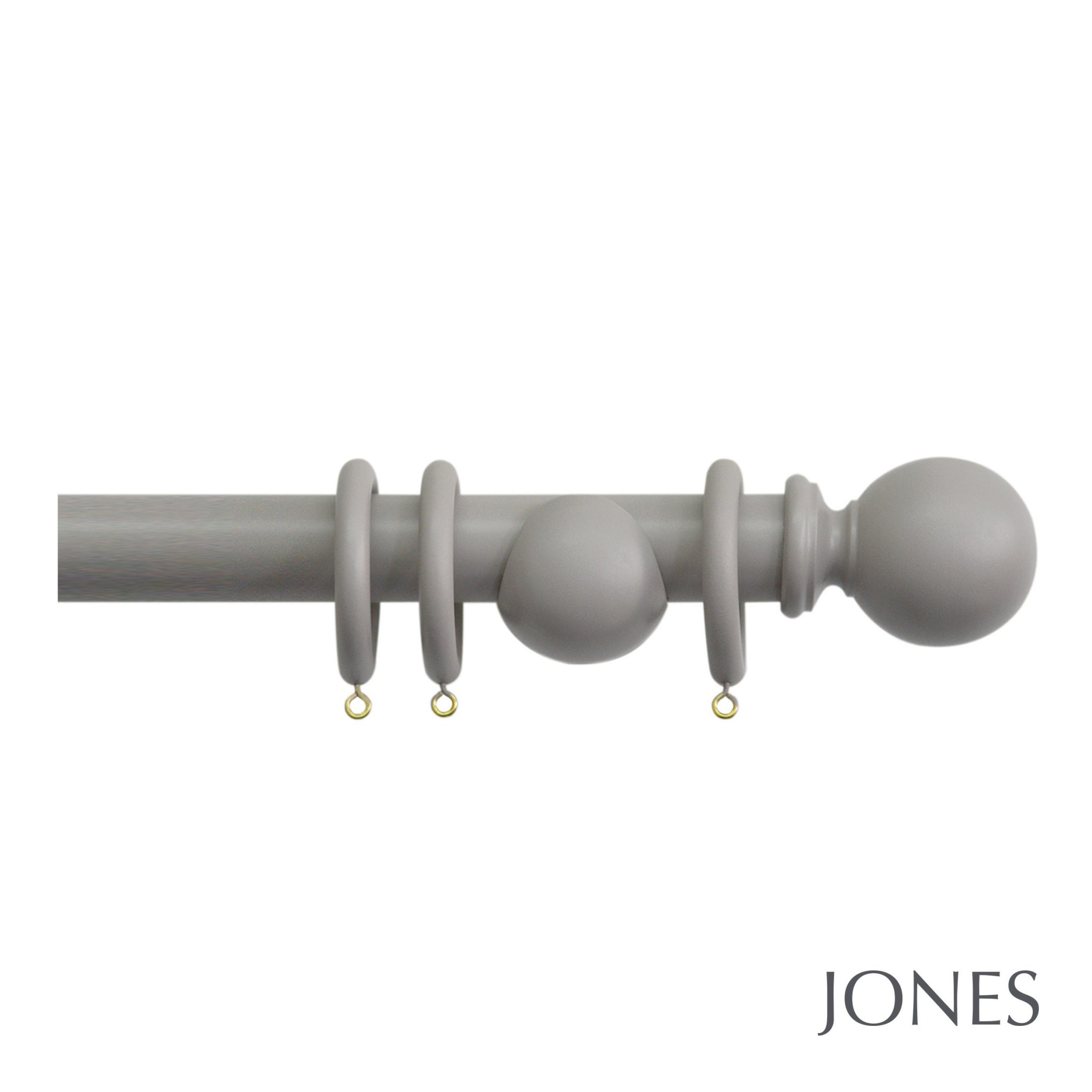 Jones Shore 35mm Wood Curtain Pole with Ball Finial