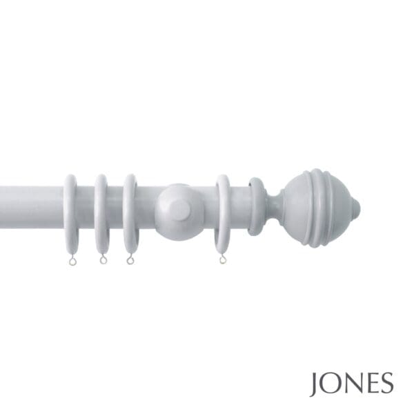 Jones Estate Handcrafted 50mm Wooden Curtain Pole Ribbed Ball