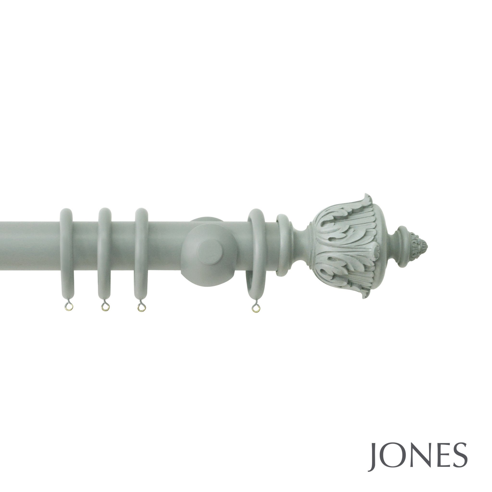 Jones Estate Handcrafted 50mm Wooden Curtain Pole Acanthus