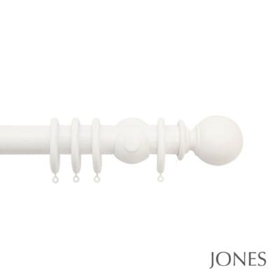 Jones Seychelles Handcrafted 40mm Wooden Curtain Pole Ball