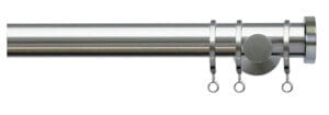 Jones Lunar 28mm Metal Curtain Pole with End Cap Finials