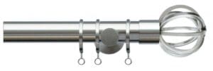 Jones Lunar 28mm Metal Curtain Pole with Cage Finials