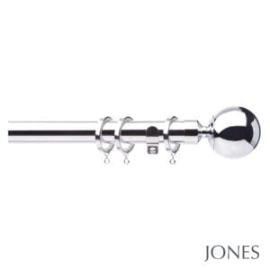 Jones Cosmos 28mm Metal Curtain Pole with Ball Finial