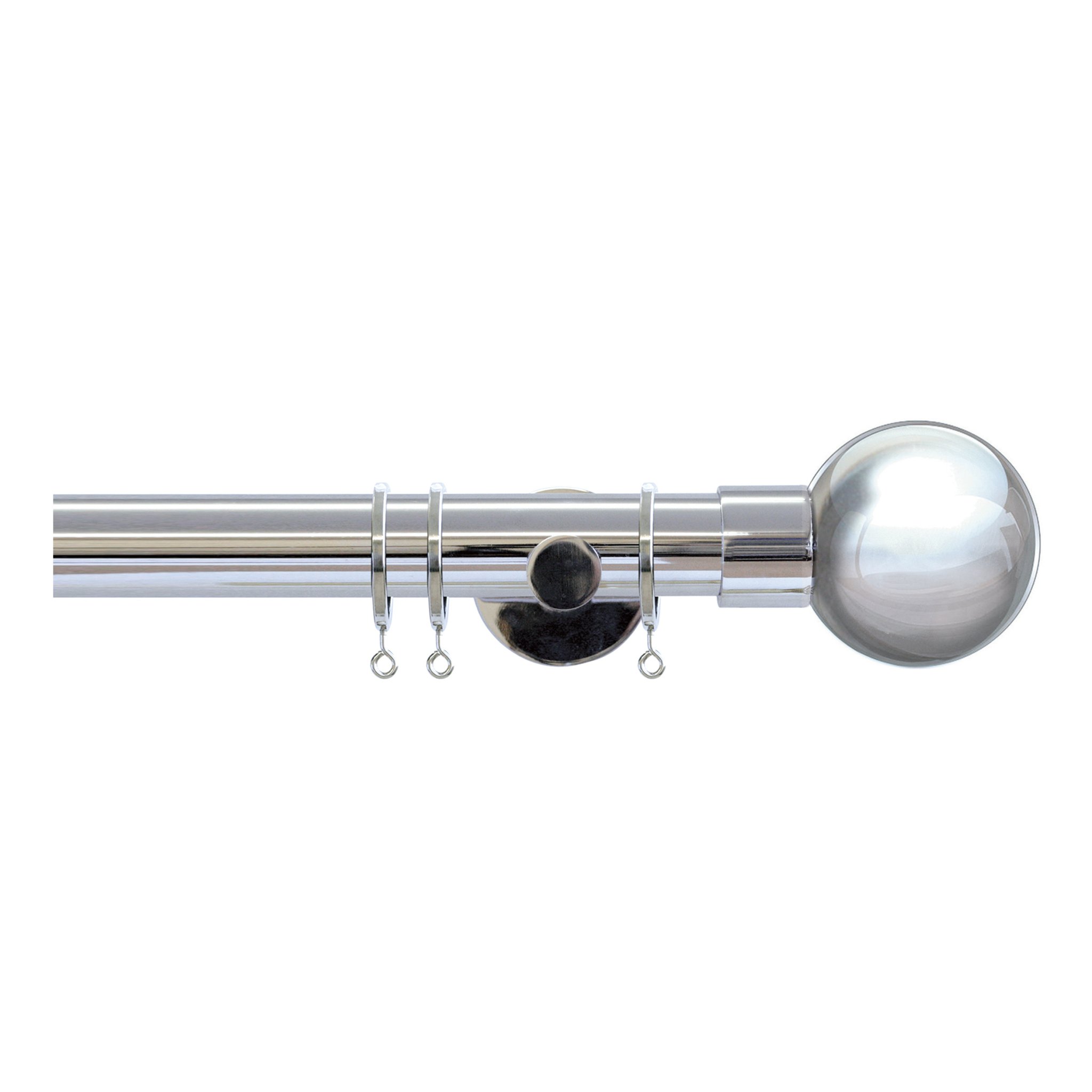 Jones Strand 35mm Metal Curtain Pole with Metal Ball Finials