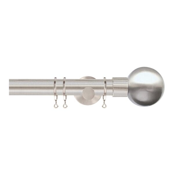 Jones Strand 35mm Metal Curtain Pole with Metal Ball Finials