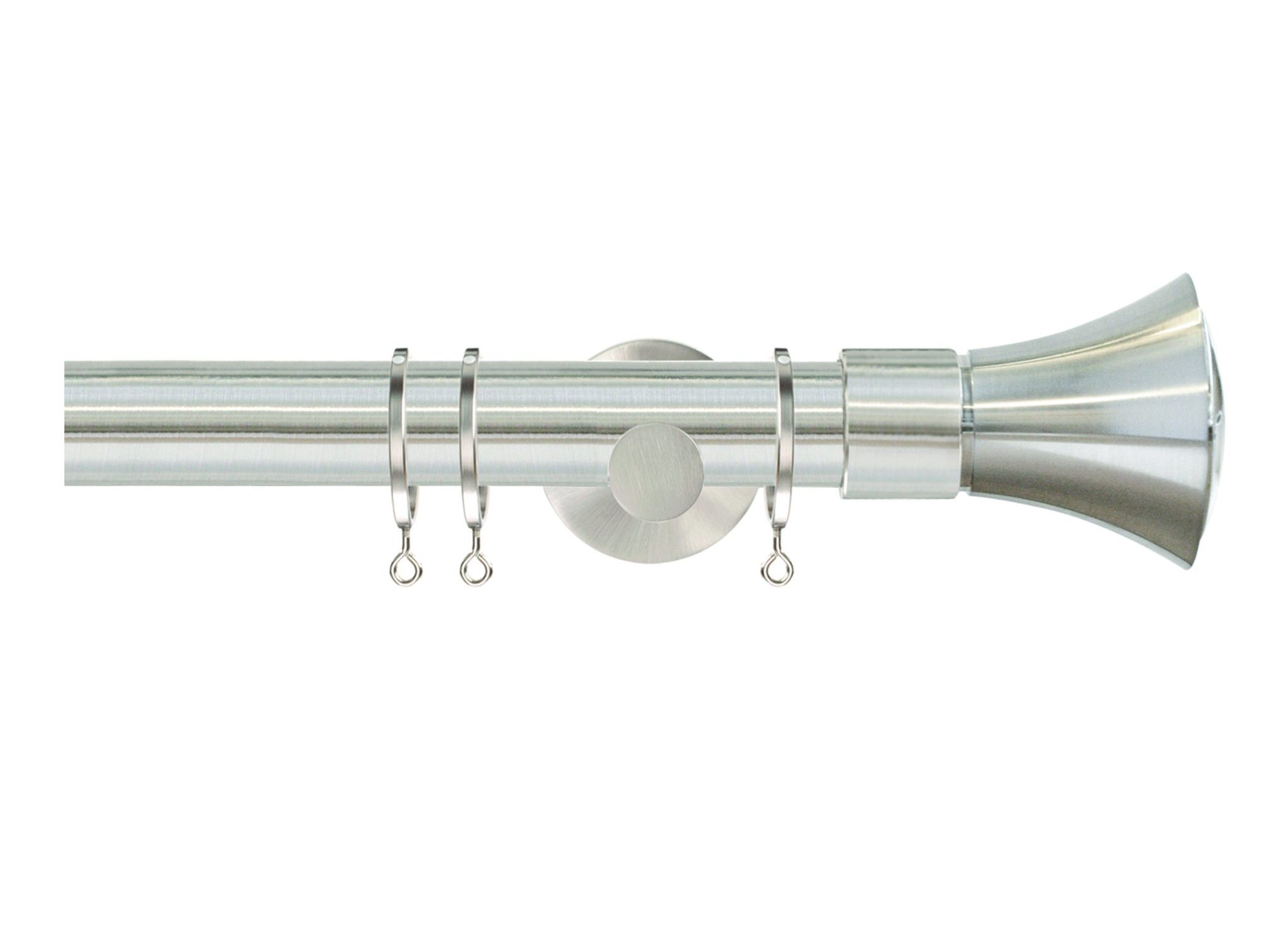 Jones Strand 35mm Metal Curtain Pole with Cone Finials