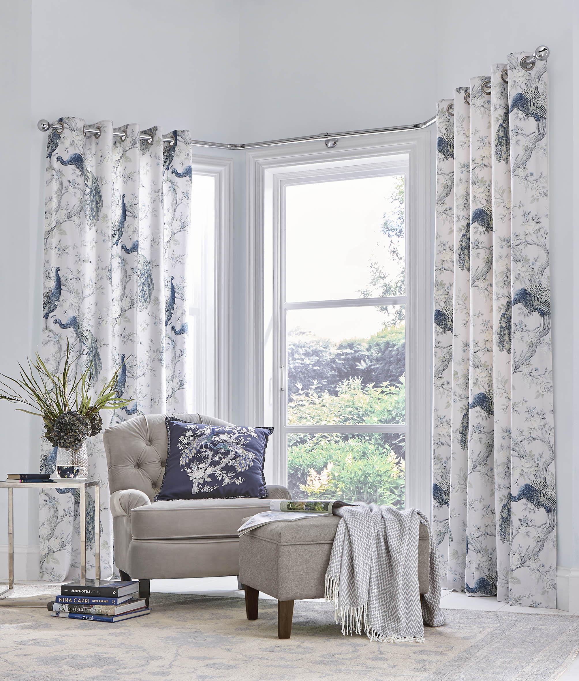 Belvedere Midnight by Laura Ashley Breton Blue by Dulex