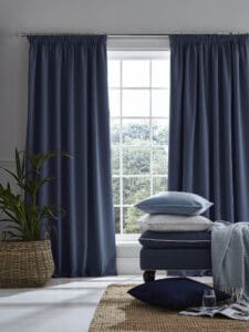 Laura Ashley Stephanie Blackout Lined Pencil Pleat Curtains