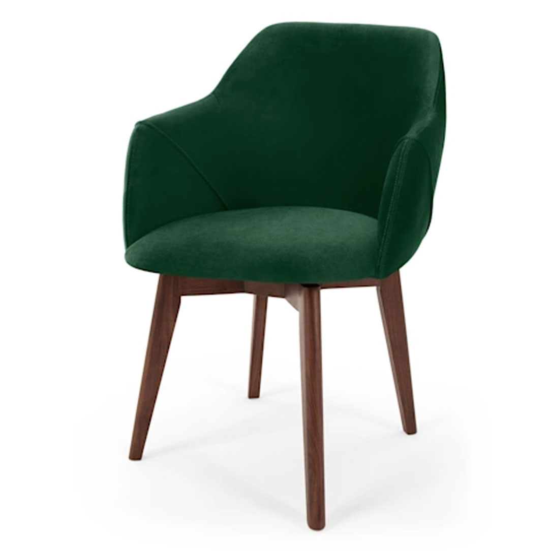 Lule Office Chair, Pine Green Velvet