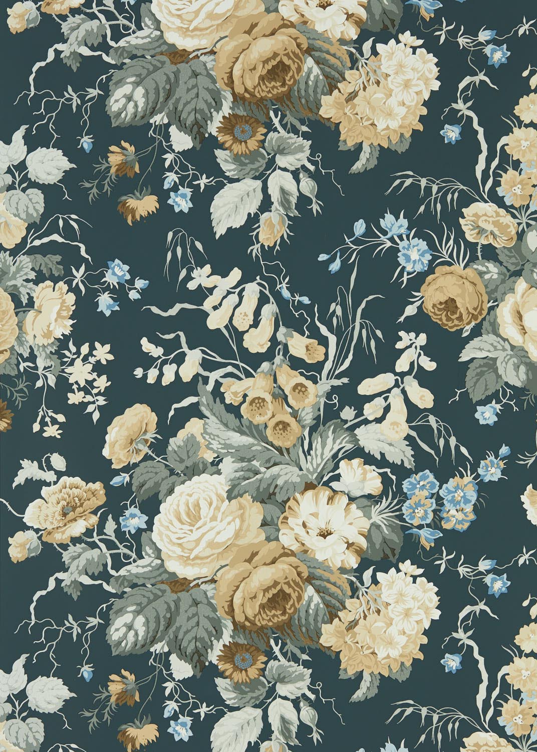 Sanderson One Sixty Stapleton Park Ink Broncho Wallpaper Swatch