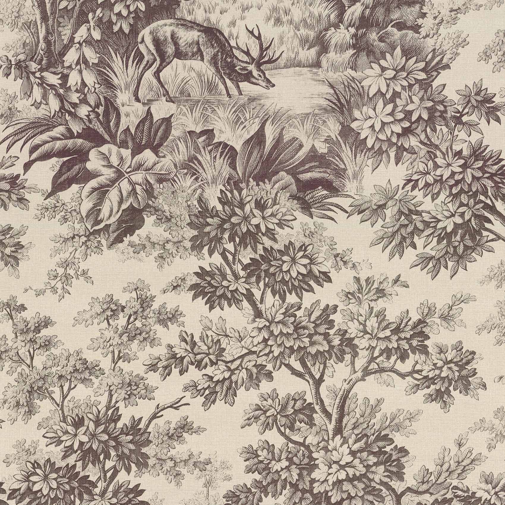 Little Greene Stag Toile Wallpaper