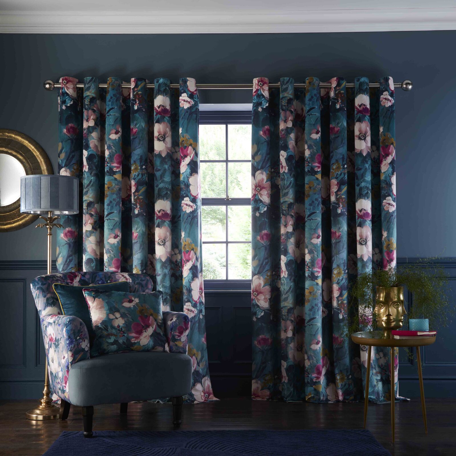 Studio G Bouquet Lined Eyelet Curtains - The Home of Interiors