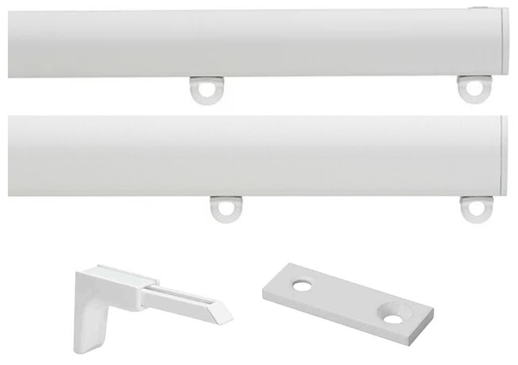 Silent Gliss Double Track - 23mm Metropole / 30mm Metropole hand drawn curtain tracks (compatible with wave curtains)