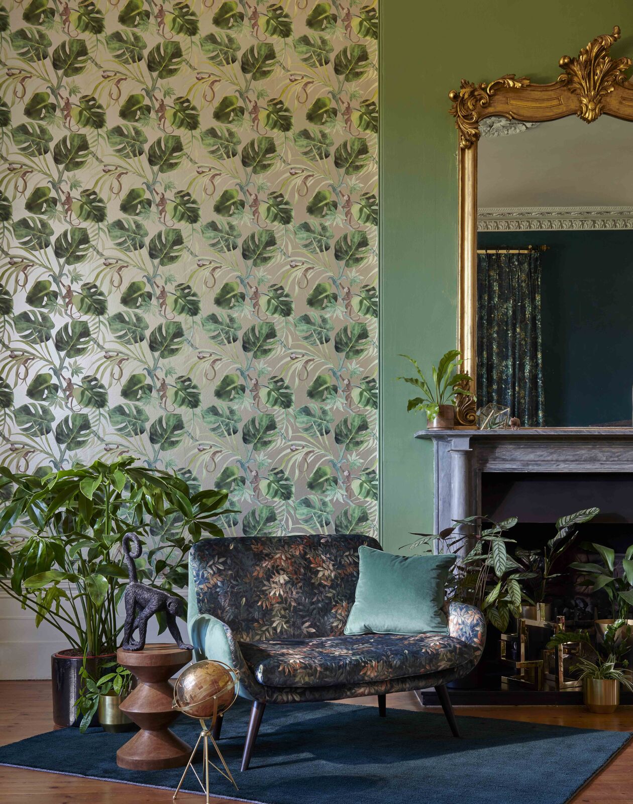 Clarke & Clarke Exotica 2 Monkey Business Wallpaper - The Home of Interiors