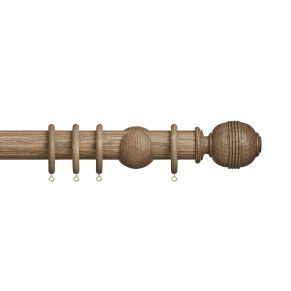 Hallis Hudson Eden Ridged Ball 45mm Wooden Curtain Pole