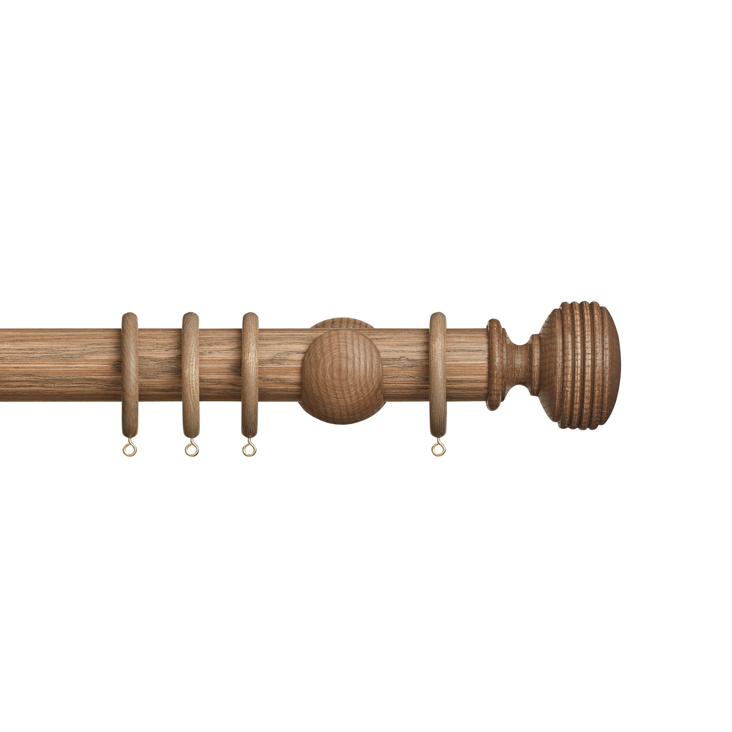 Hallis Hudson Eden Ellipse 45mm Wooden Curtain Pole