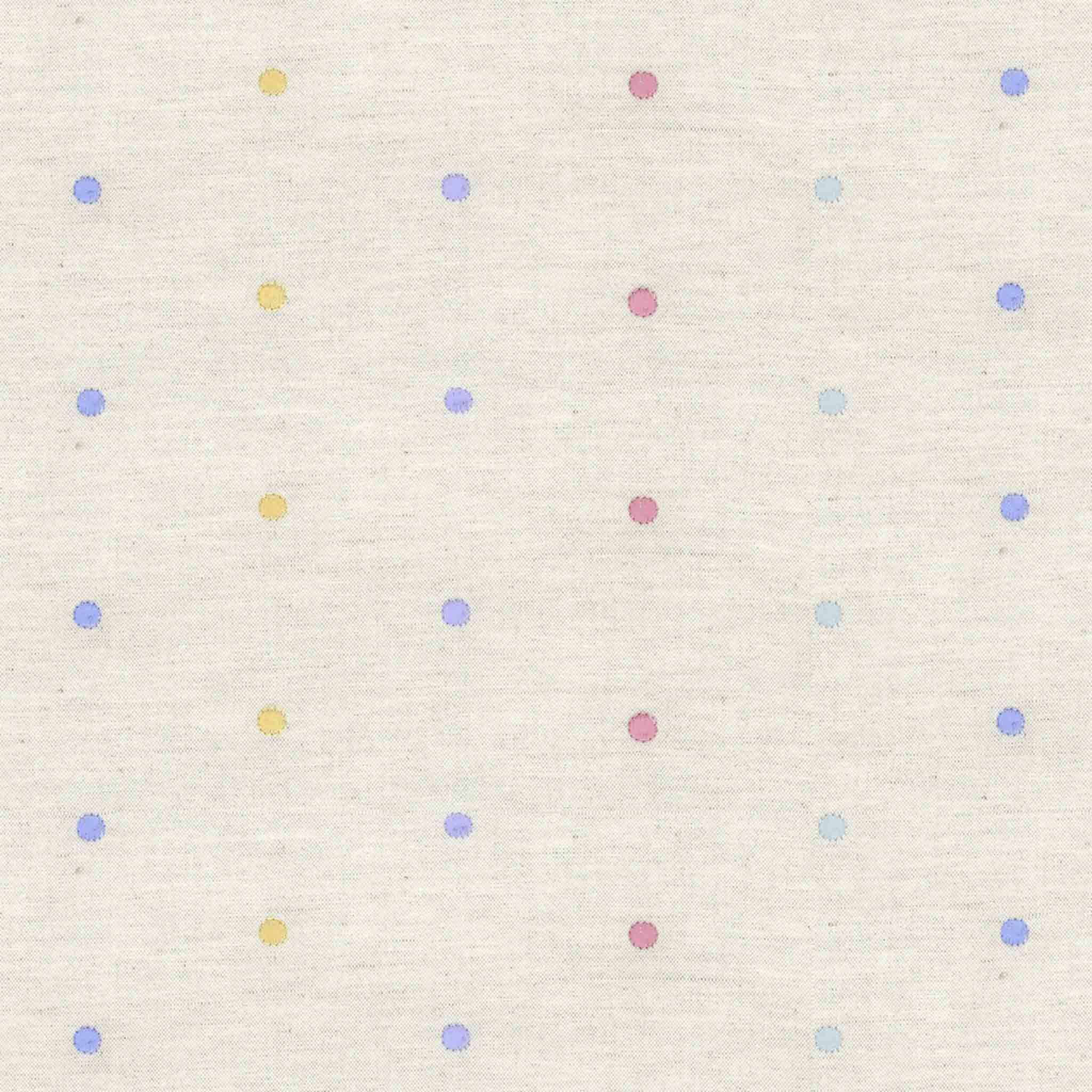 Ian Mankin Embroidered Union Spot Fabric