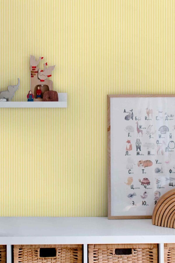 Joules Little Joules Country Critters Ticking Stripe Wallpaper