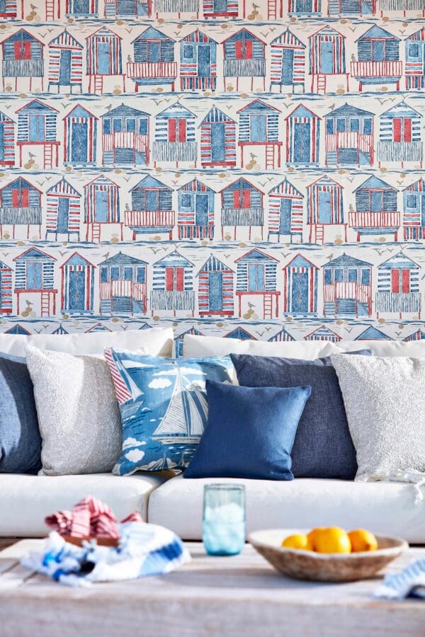 Sanderson Port Isaac Beach Huts Wallpaper