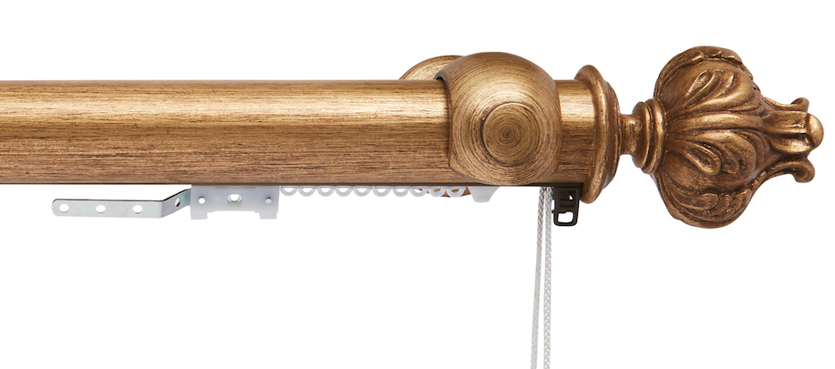 Rolls Museum 45mm Corded Wooden Curtain Pole Vienna