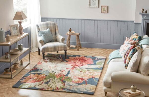 Sanderson Dahlia and Rosehip Rug