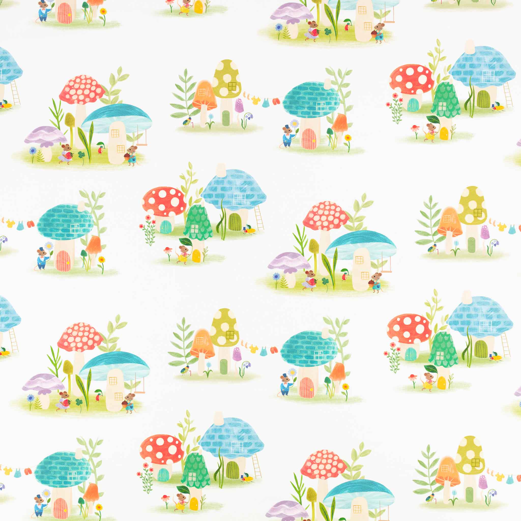 Villa Nova Toadstool Town Fabric