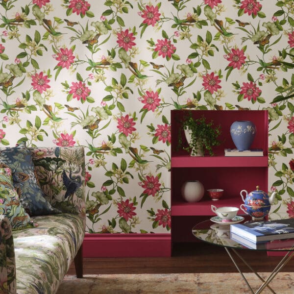 Wedgwood Botanical Wonders Pink Lotus Wallpaper