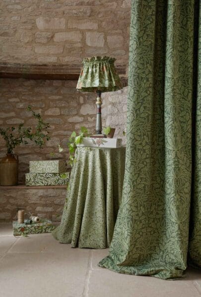 William Morris At Home The Forager Bird And Anemone Woven Fabric