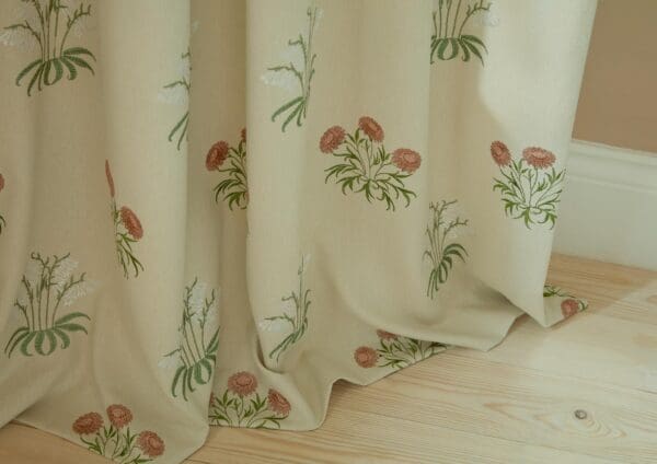 William Morris at Home Kelmscott Gardens Lily Flower Embroidery Fabric