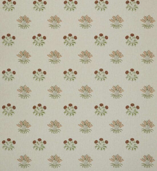 William Morris at Home Kelmscott Gardens Lily Flower Embroidery Fabric