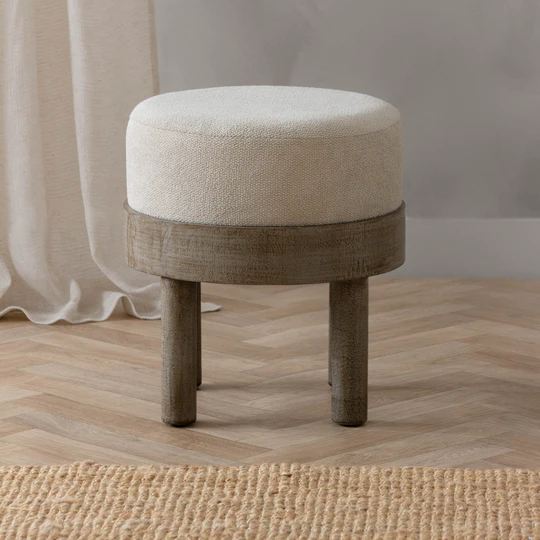 Yard Ebbett Beige Footstool