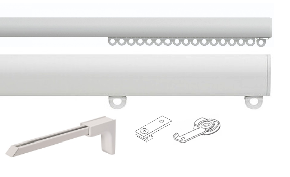 Silent Gliss Double Track - 6840 / 30mm Metropole hand drawn curtain tracks (compatible with wave curtains)
