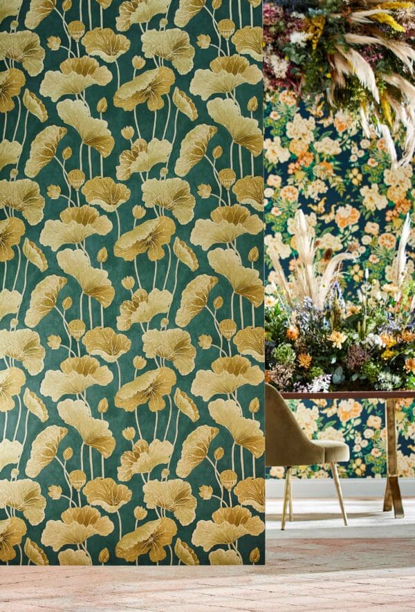 Sanderson Water Garden Lotus Leaf  Wallpaper