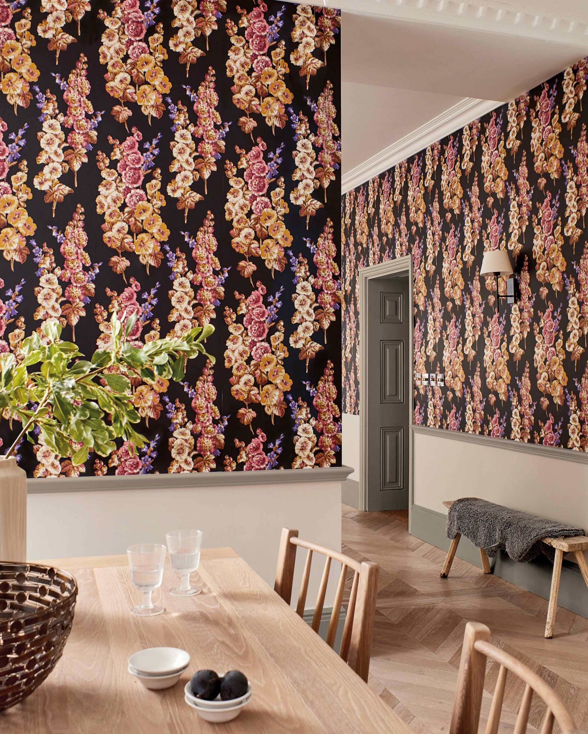 Sanderson One Sixty Hollyhocks Wallpaper