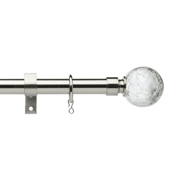 Univeral 16mm-19mm Extendable Curtain Pole Glass