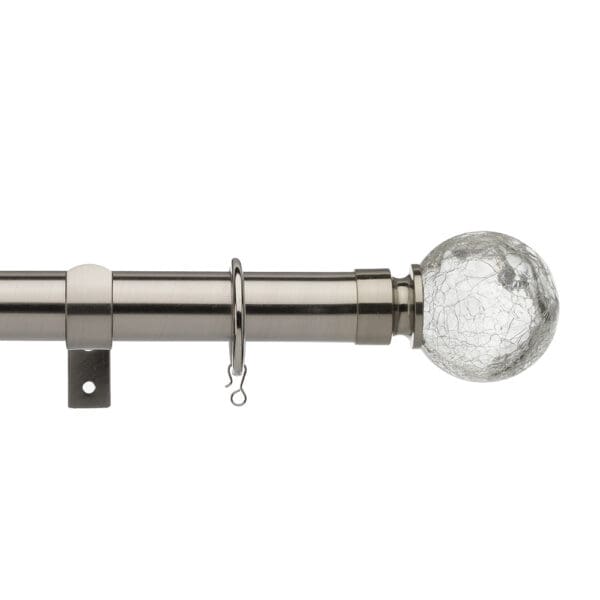 Univeral 25mm-28mm Extendable Curtain Pole Glass