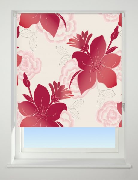 Universal Patterned Blackout Roller Blind Lily