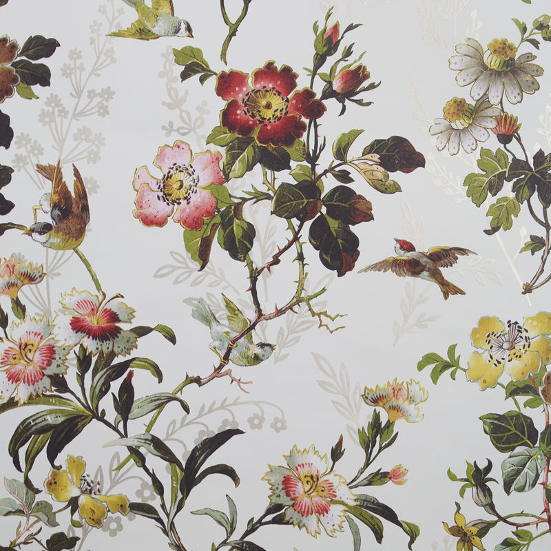 Clarke & Clarke Wallpaper Leighton Ivory Colourswatch