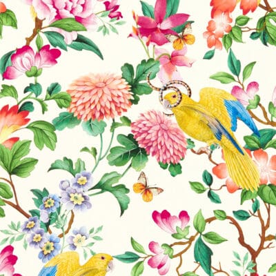 Wedgwood Botanical Wonders Golden Parrot Wallpaper